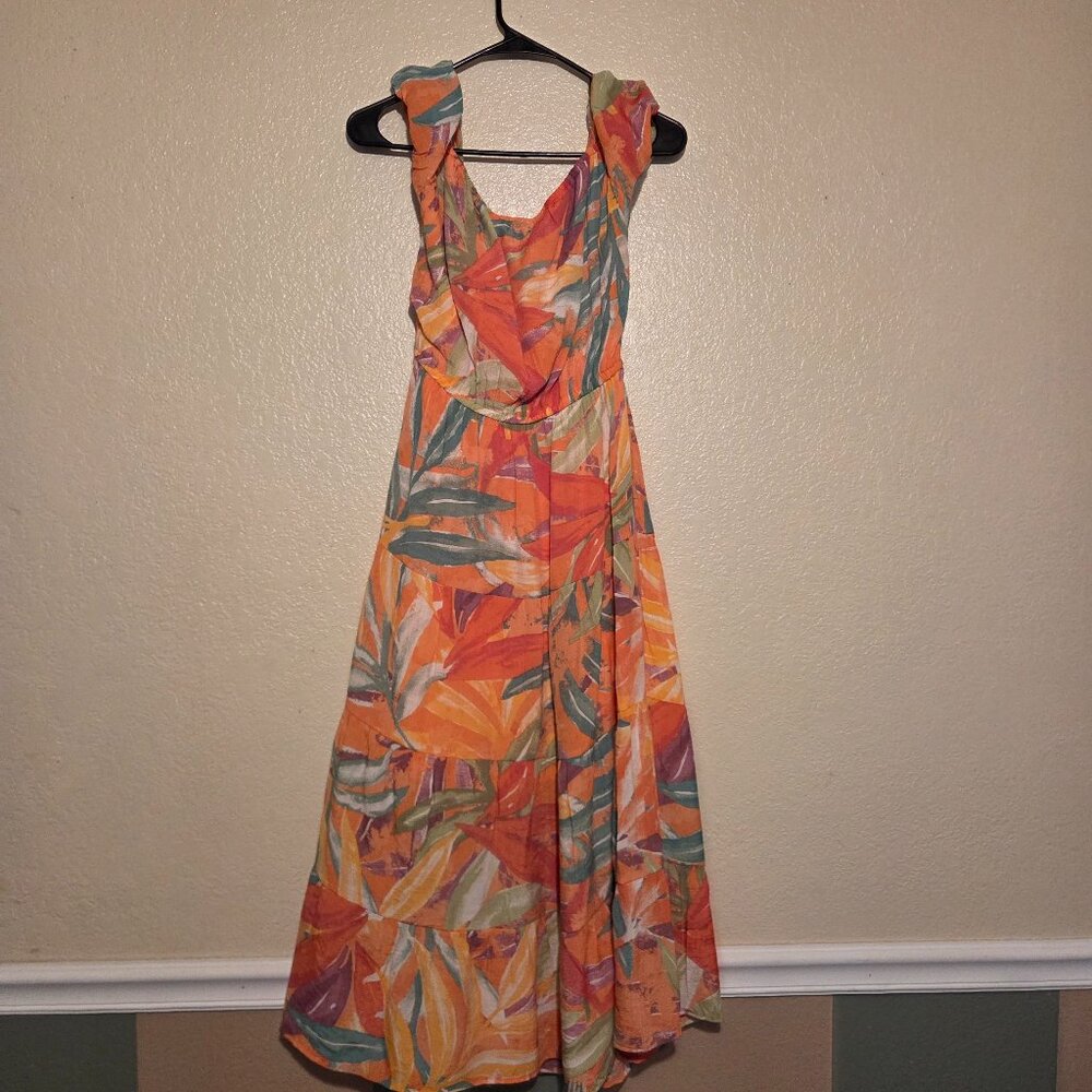 Indigo Rose Summer Women's Medium Colorful Dress with Splash Design